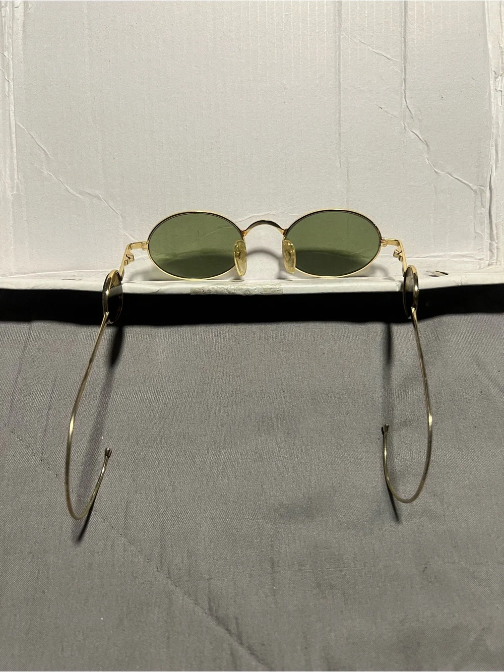 Junior Gaultier Gold Frame Sunglasses with Olive Green Lenses